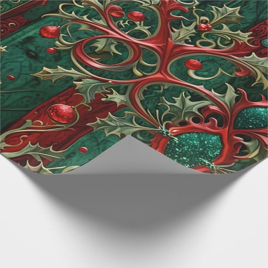 Gotisch kerstpapier cadeaupapier (Hoek)