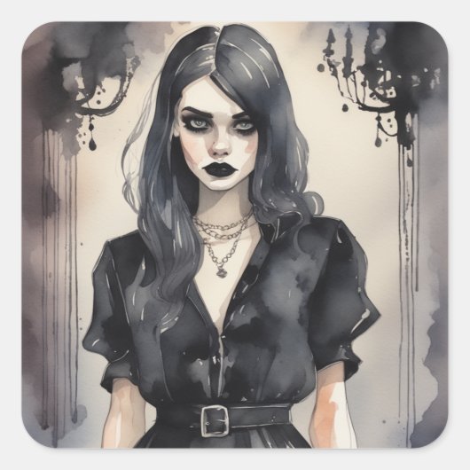 Gotisch LBD Mode Sticker (Voorkant)