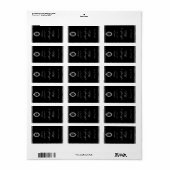 Gotisch Lijst Monogram Lipbalsem Etiket (Full Sheet)