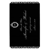 Gotisch Lijst Monogram Save the Date Magneet (Verticaal)