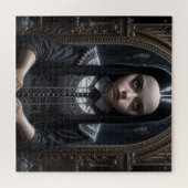 Gotisch meisje spookte Halloween Legpuzzel (Horizontaal)