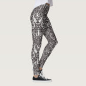 Gotisch monochroom patroon leggings (Rechts)