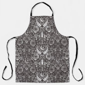 Gotisch monochroom patroon schort (Voorkant)