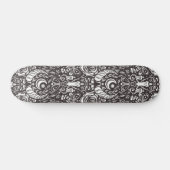 Gotisch monochroom patroon skateboard (Horizontaal)