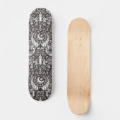 Gotisch monochroom patroon skateboard (Voorkant)