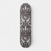 Gotisch monochroom patroon skateboard (Voorkant)