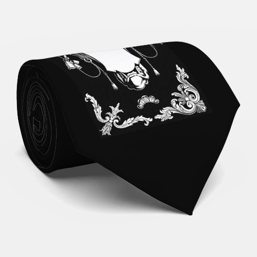 Gotisch monster antiek architecturale decoratie stropdas (Opgerold)