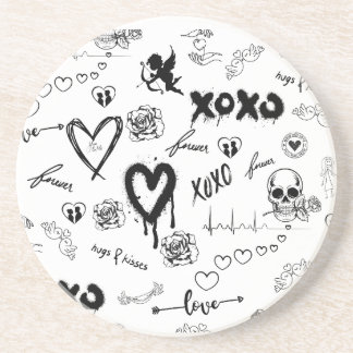 Gotisch naadloos patroon zandsteen onderzetter