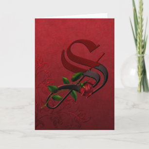 Gotisch nam Monogram S toe Notitiekaartje