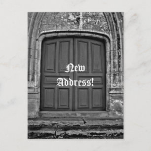 Gotisch nieuw adres aankondigingskaart