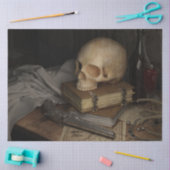 Gotisch nog leven met de schedel tissuepapier (Craft)