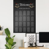 Gotisch ontwerp met coole schedels poster (Thuiskantoor)