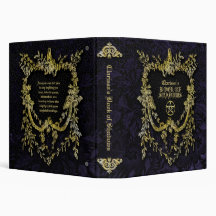 Gotisch Paars Floral Gold Leaves Book of Shadows