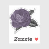  Gotisch Paars Roos Sticker (Vel)