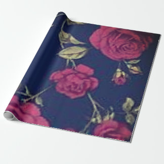 Gotisch Paarse Rozen Weefpapier Cadeaupapier