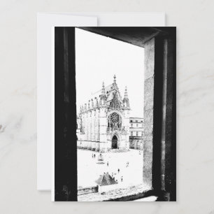 Gotisch Parijs. De hoofdplaats is Sainte-Chapelle Bedankkaart