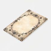 Gotisch Roos Antiek Ovaal Lijst Post-it® Notes (Schuin)