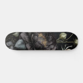 Gotisch Roos arrangement zwarte bloem Skateboard (Horizontaal)