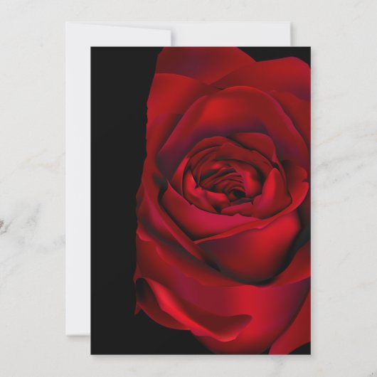 Gotisch Roos Bold Moody Donkerzwart Rood Bruiloft Save The Date (Achterkant)