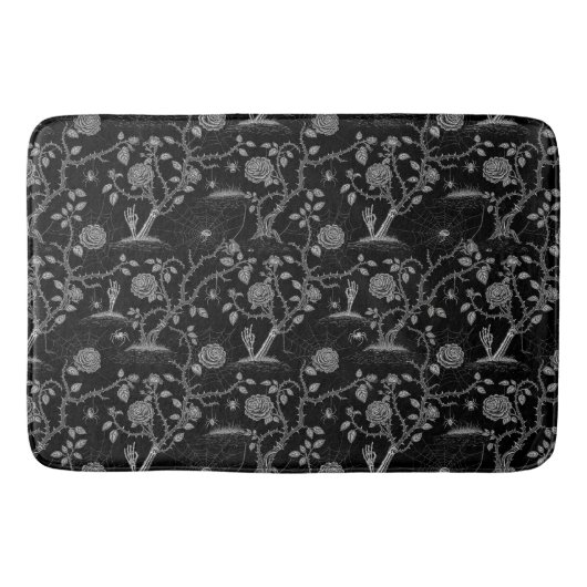 Gotisch Roos en botpatroon Badmat (Voorkant)