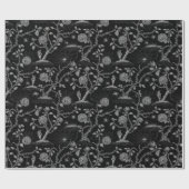 Gotisch Roos en botpatroon Cadeaupapier (Vlak)