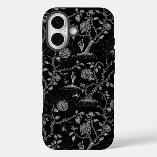 Gotisch Roos en botpatroon Case-Mate iPhone Case (Achterkant)