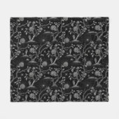 Gotisch Roos en botpatroon Fleece Deken (Voorkant (Horizontaal))