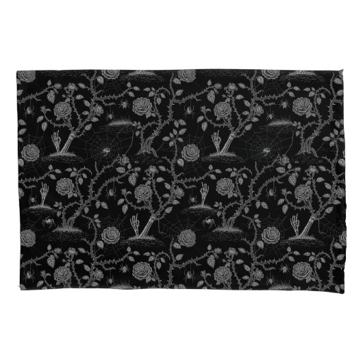 Gotisch Roos en botpatroon Kussensloop (Voorkant)