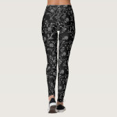 Gotisch Roos en botpatroon Leggings (Achterkant)