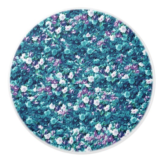  gotisch Roos lavender Faded Jade Keramische Knop (Voorkant)