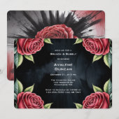 Gotisch Roos Lijst Brunch & Bubbly Kaart (Voorkant / Achterkant)