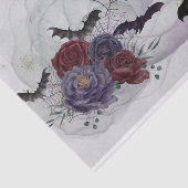 Gotisch Roos met Boo Halloween-papier Tissuepapier (Detail)