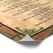 Gotisch Roos Rood en zwart Poster (Hoek)