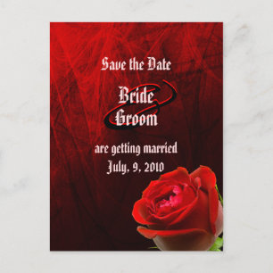 Gotisch Roos Save the Date Briefkaart
