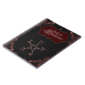 Gotisch Roze Boek van Schaduwen Pentacle Elementen Notitieboek (Linkerzijde)