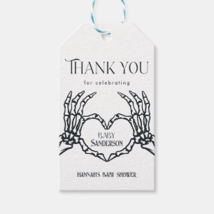 Gotisch Skelet Baby shower Favor Tags Cadeaulabel