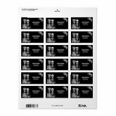 Gotisch skelet bloemenbruiloft etiket (Full Sheet)