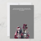 Gotisch skelet dode bruidegom Bourgondië grijs Kaart (Achterkant)