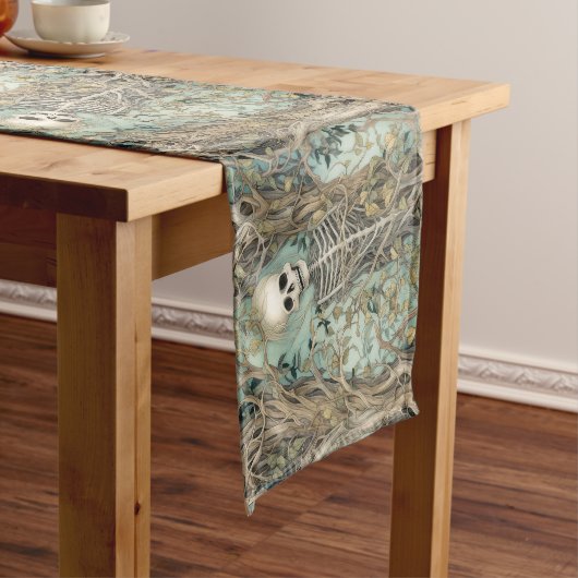  gotisch skelet Halloween Korte Tafelloper (Voorbeeld)