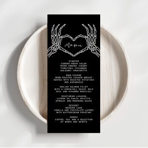 Gotisch Skelet Handen Halloween Bruiloft Menu