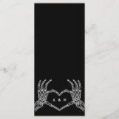 Gotisch Skelet Handen Halloween Bruiloft Menu (Achterkant)
