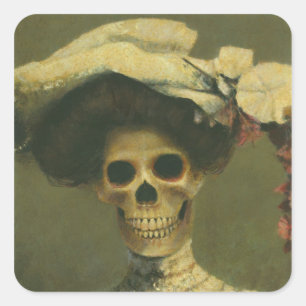 Gotisch Skelet Lady Sticker