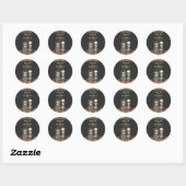 Gotisch skelet rozen paar bruiloft Sticker (Vel)