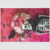 Gotisch skelet schedel decoupage tissuepapier (Voorkant)