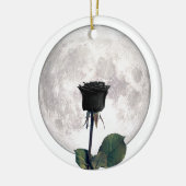 Gotisch, , Victoriaans, zwart Roos, donker Keramisch Ornament (Links)