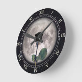 Gotisch, , Victoriaans, zwart Roos, donker Ronde Klok (Hoek)