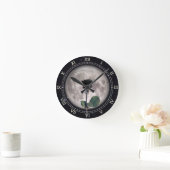 Gotisch, , Victoriaans, zwart Roos, donker Ronde Klok (Huis)