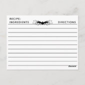 Gotisch vleermuisrecept briefkaart (Achterkant)