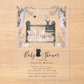 Gotisch Wieg Baby shower Uitnodiging Acryl Uitnodigingen (Voorkant)