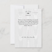 Gotisch Zwart & Wit Roycroft Lijst Bedankkaart (Achterkant)